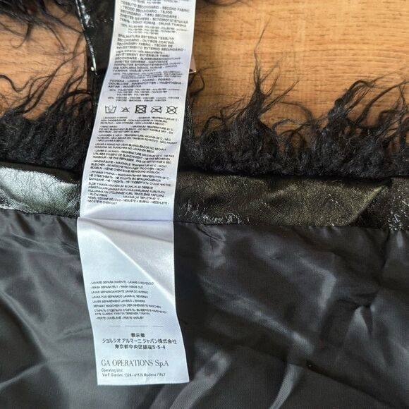 Armani Exchange AX Black Fuzzy Open Side Strappy Vest Women’s XS - Picture 7 of 7